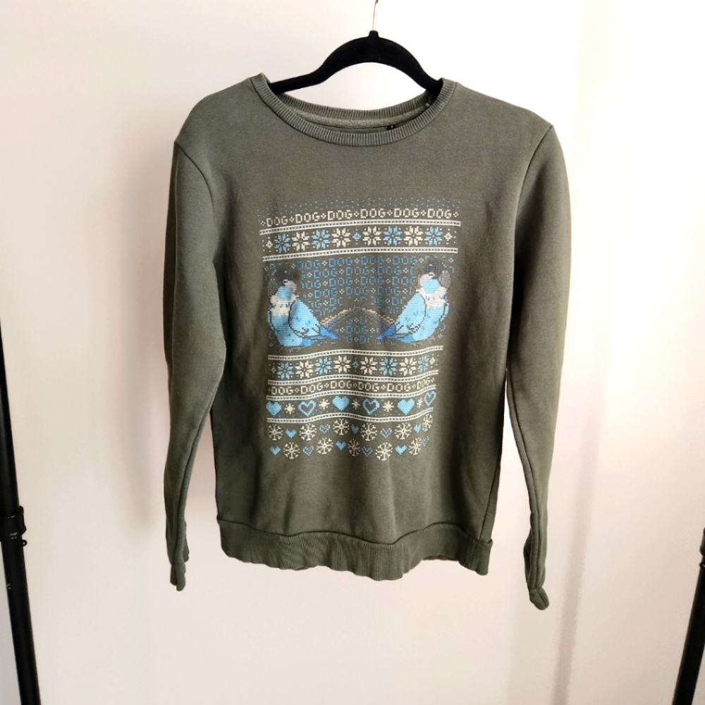 Dog themed Christmas Sweater Mens‎ Size small